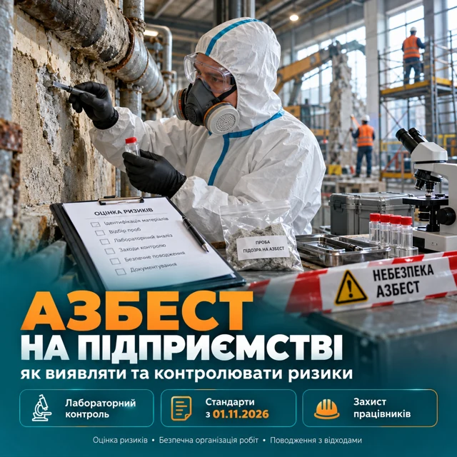 Азбест: дев’ять стандартів і нові можливості лабораторного контролю в Україні