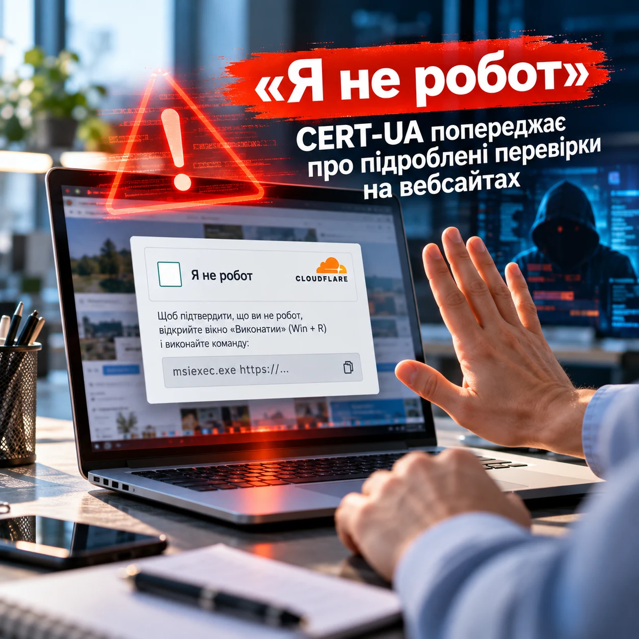 «Я не робот»: як розпізнати підроблену перевірку та не запустити шкідливу команду