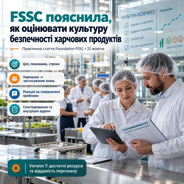Культура безпечності харчових продуктів: як перейти від гасел до щоденних дій