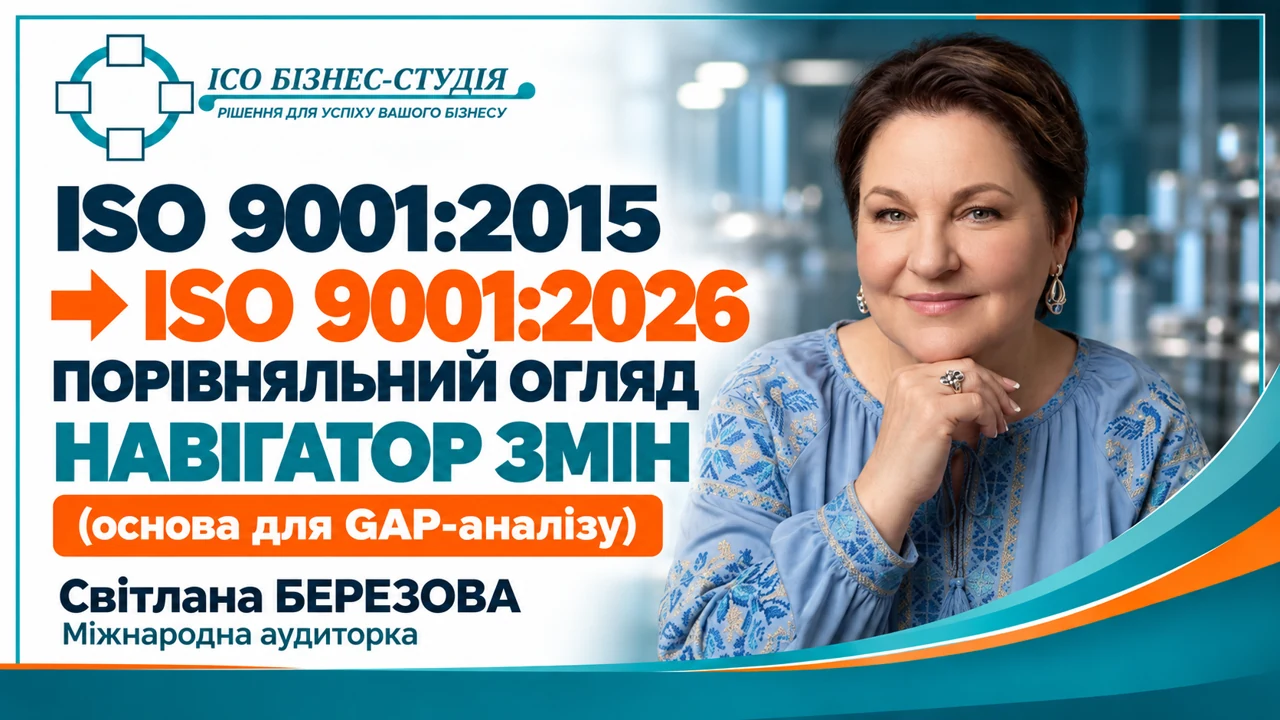 ISO 9001:2015 та ISO 9001:2026: порівняльний огляд і основа для GAP-аналізу